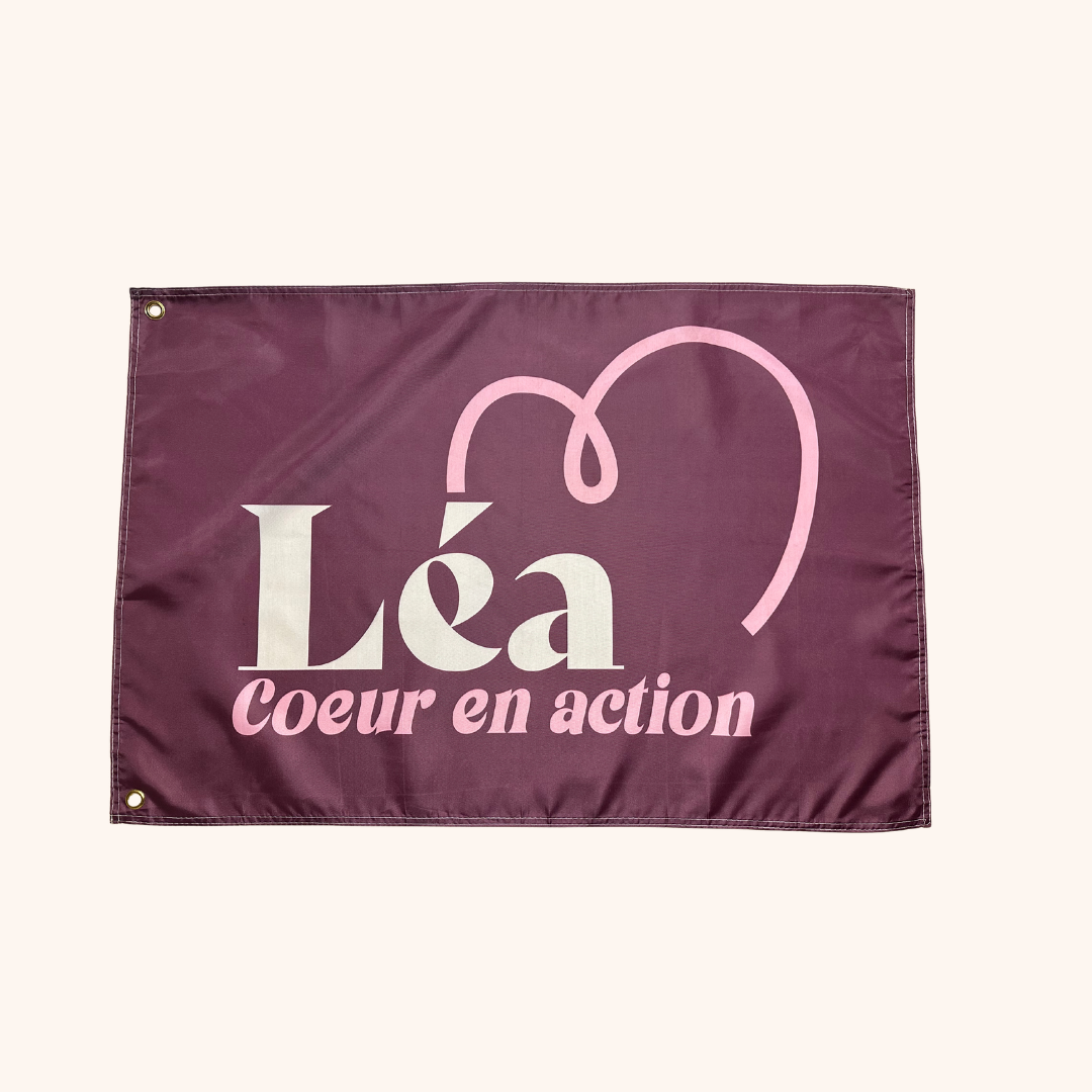 Drapeau Léa Cœur en Action