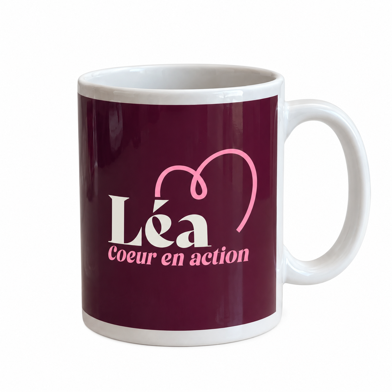 Mug artisanal Léa Cœur en Action