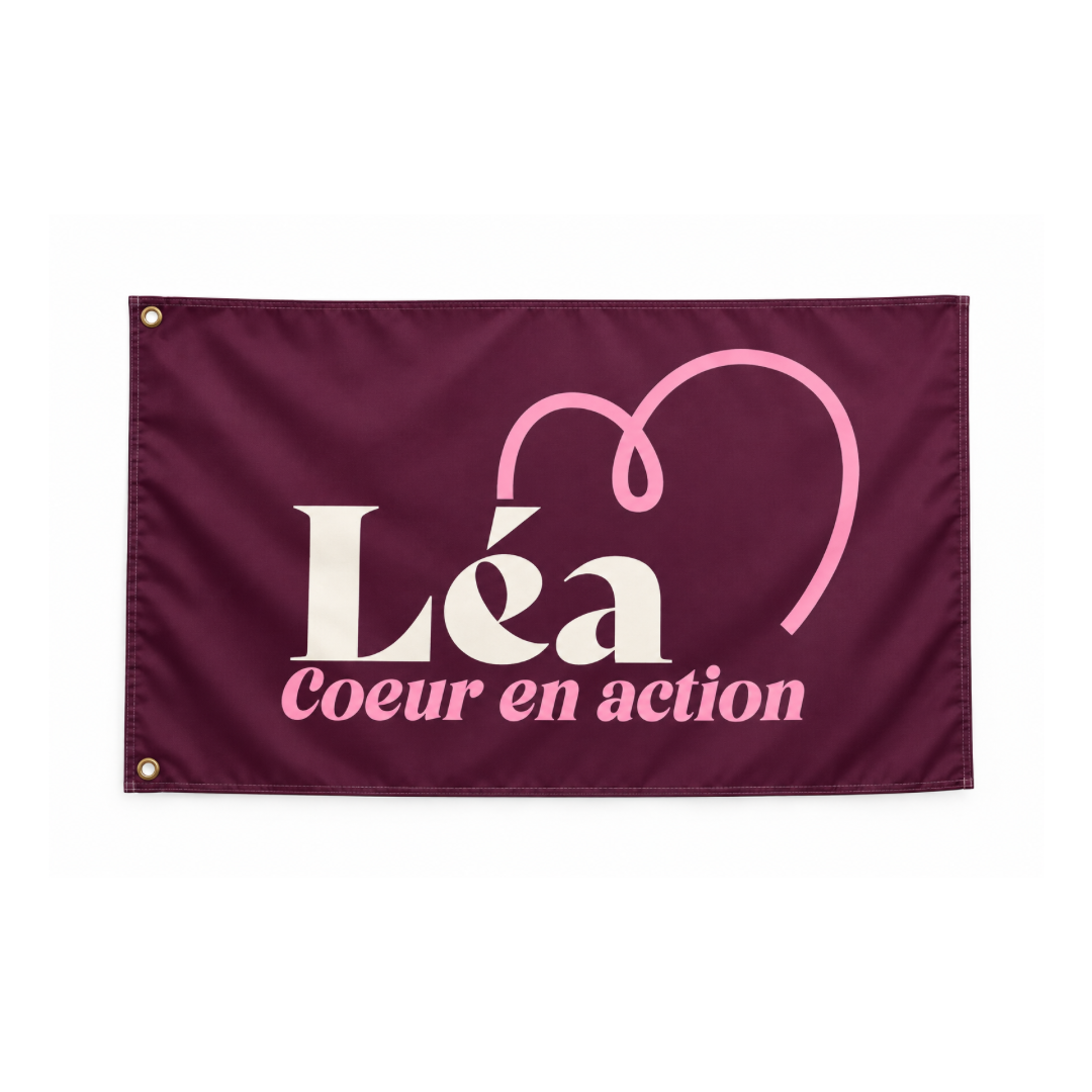 Drapeau Léa Cœur en Action